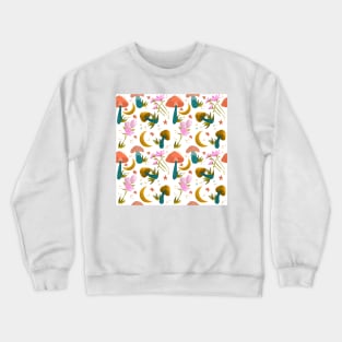 Mushrooms and Flowers Crewneck Sweatshirt